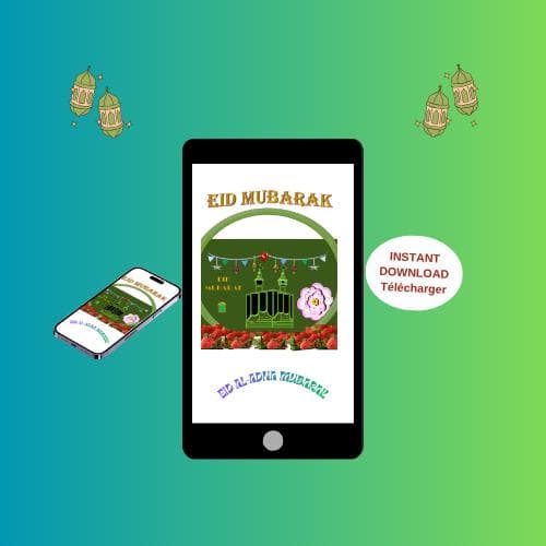 Animated EID MUBARAK Video Card -Happy EID greeting Ecard-Printable