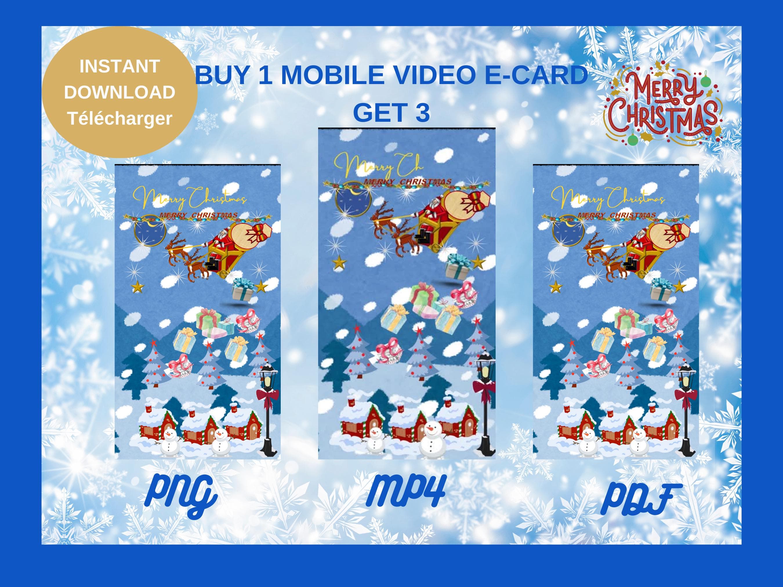 Animated Christmas E-Card – Season's Greetings Mobile Video (Digital Download) - image 3