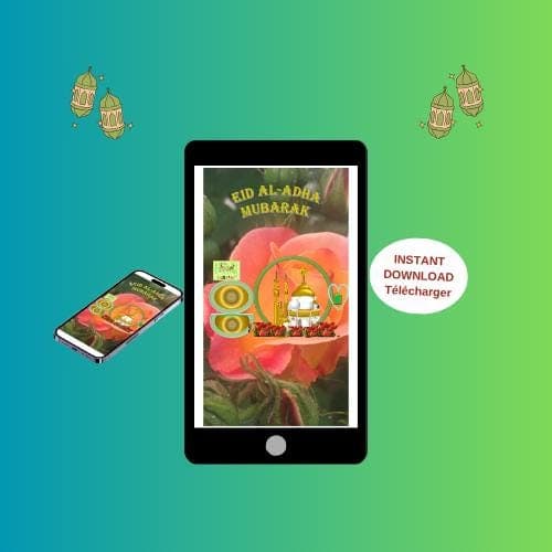 Animated EID MUBARAK Video Card -Happy EID greeting Ecard-Printable