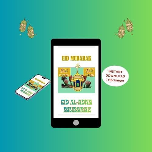 Animated EID MUBARAK Video Card -Happy EID greeting Ecard-Printable