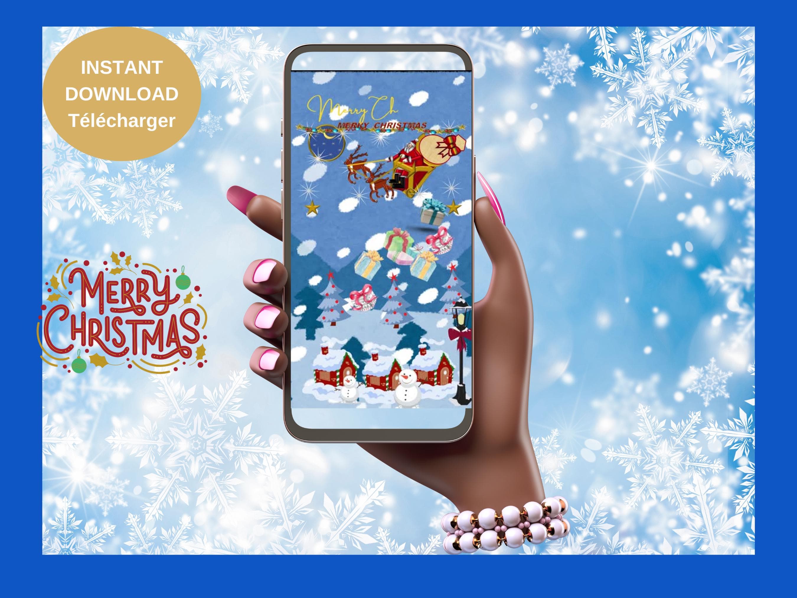 Animated Christmas E-Card – Season's Greetings Mobile Video (Digital Download)