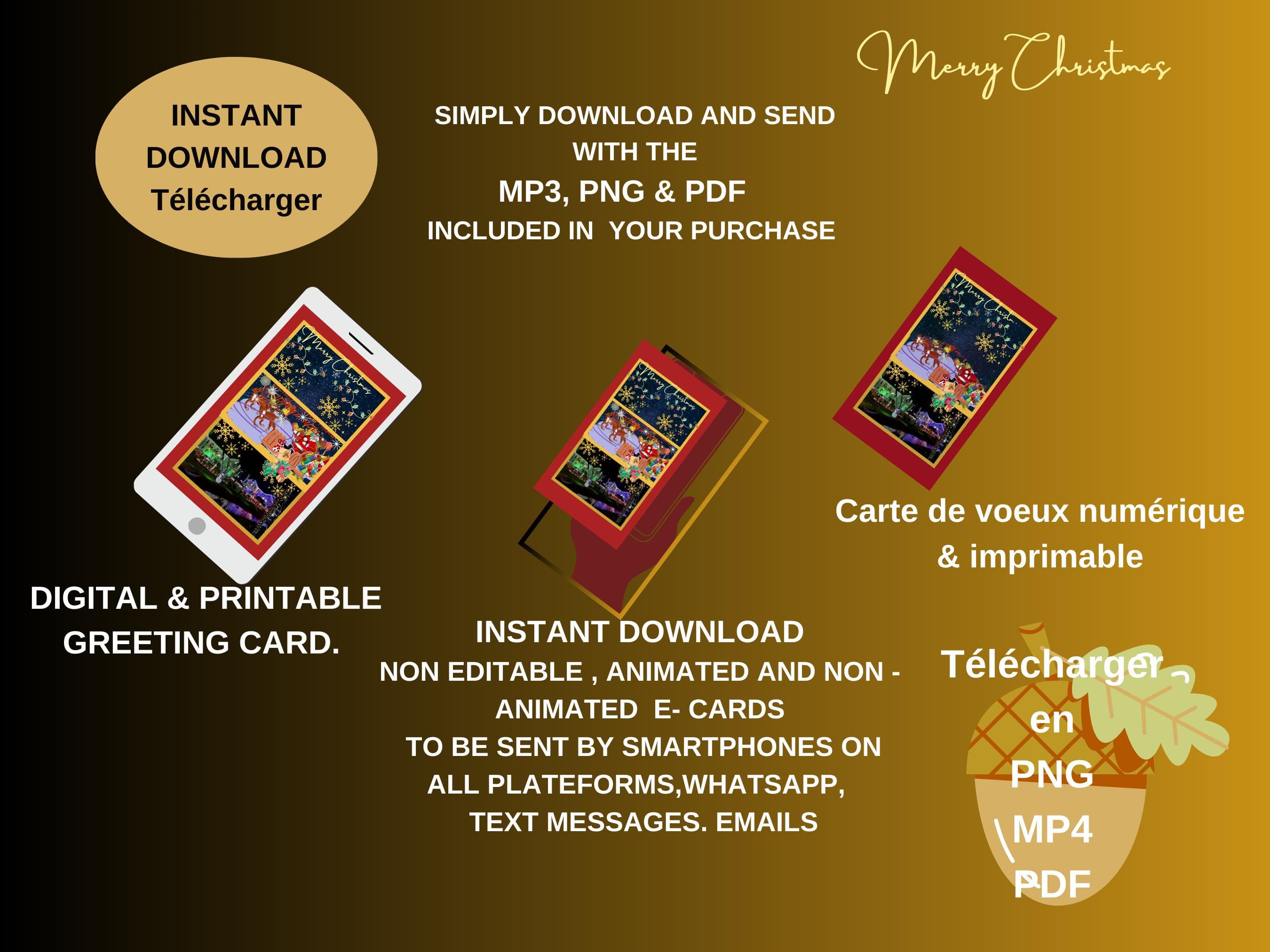 Animated Christmas E-Card Mobile Video – Season's Greetings (MP4, PNG, PDF) - image 4