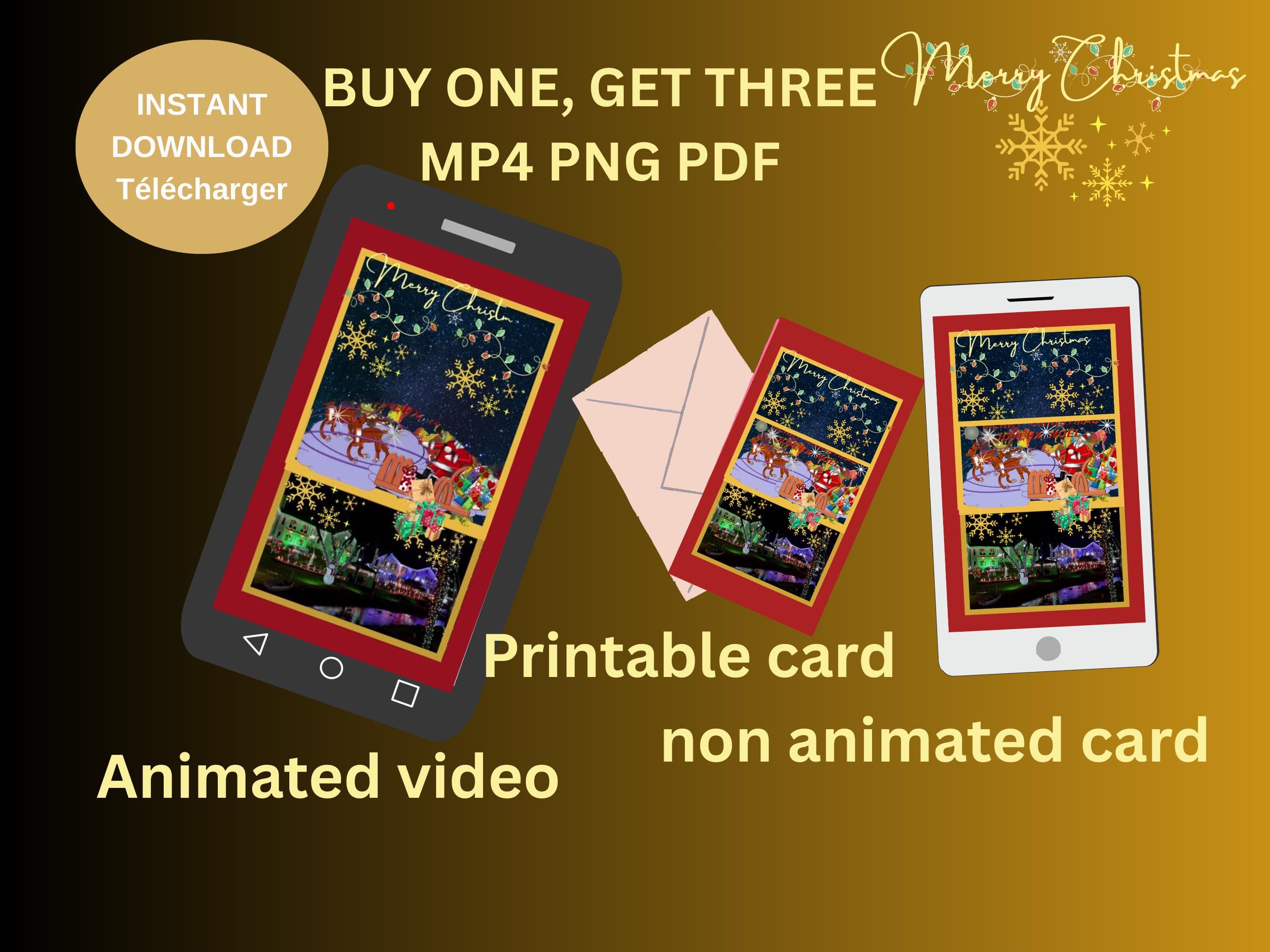 Animated Christmas E-Card Mobile Video – Season's Greetings (MP4, PNG, PDF) - image 3