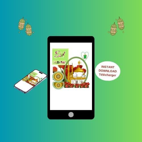 Animated EID MUBARAK Video Card -Happy EID greeting Ecard-Printable