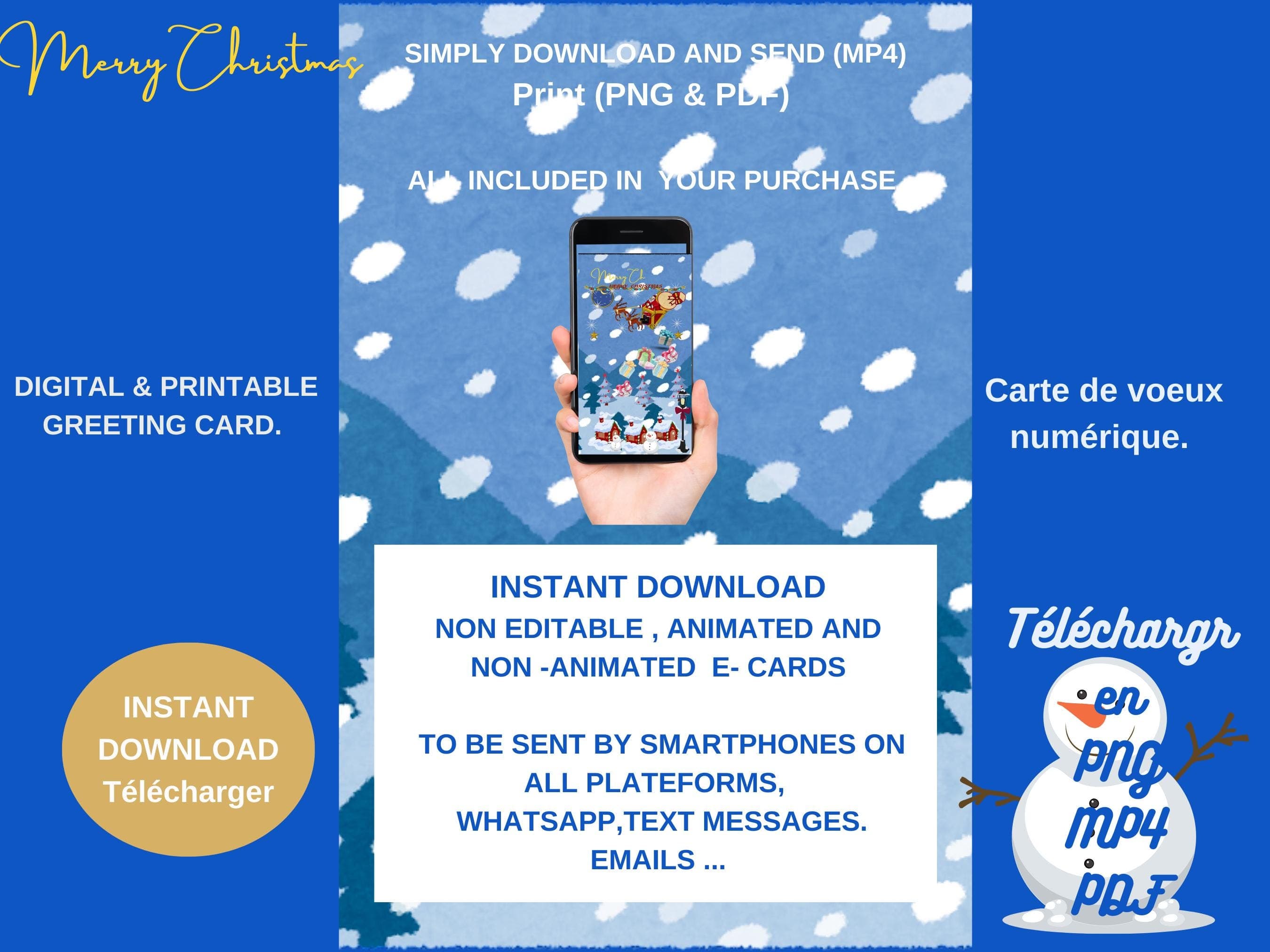 Animated Christmas E-Card – Season's Greetings Mobile Video (Digital Download) - image 4
