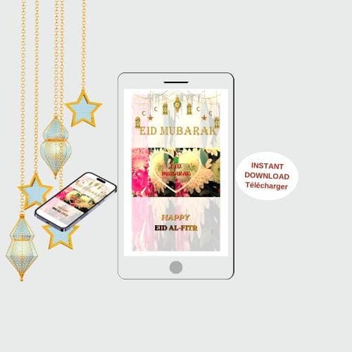 Animated EID MUBARAK Video Card -Happy EID greeting Ecard-Printable