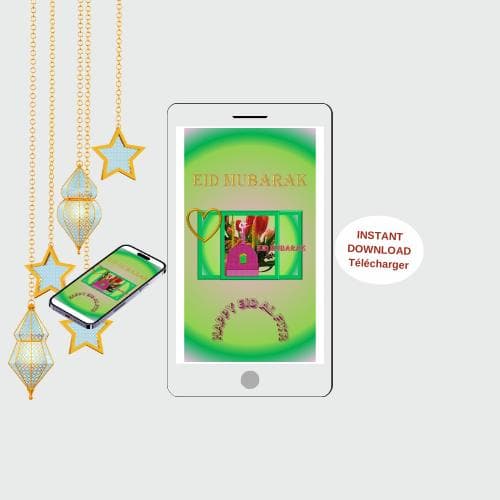 Animated EID MUBARAK Video Card -Happy EID greeting Ecard-Printable