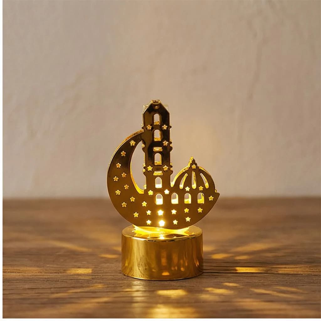 Islamic Crescent Moon Desk Lamp | Ottoman Castle Night Light | Ramadan Eid Decor | Turkish Table Accent - image 5
