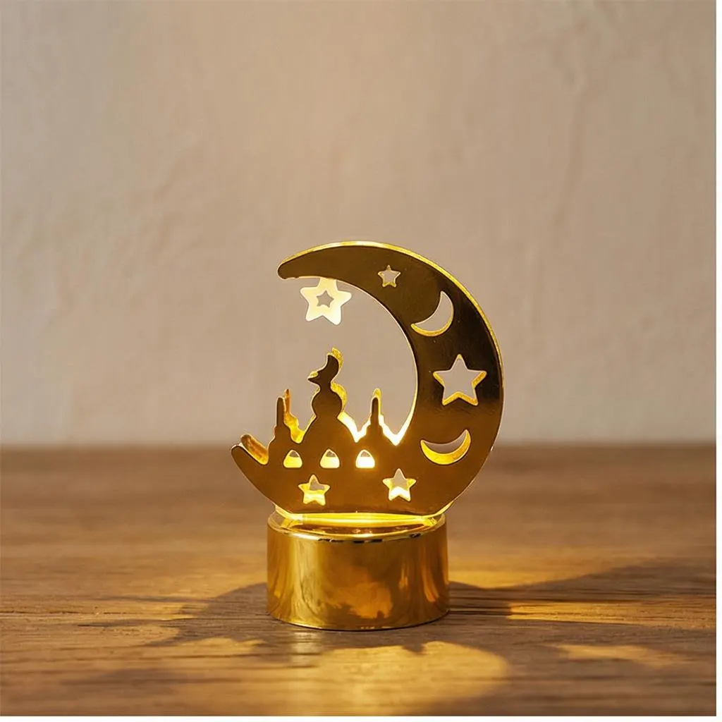 Islamic Crescent Moon Desk Lamp | Ottoman Castle Night Light | Ramadan Eid Decor | Turkish Table Accent - image 4
