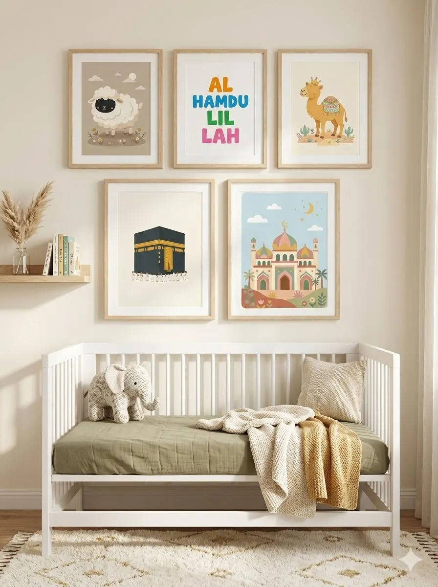 Islamic Kids Wall Art Bundle: Bismillah, Kaaba, Mosque Prints (Digital Download) - image 3