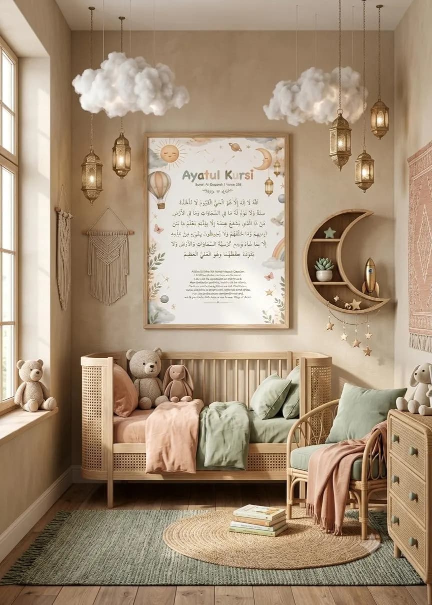 Ayatul Kursi Kids Print | Celestial Islamic Wall Art (Digital Download) - image 4