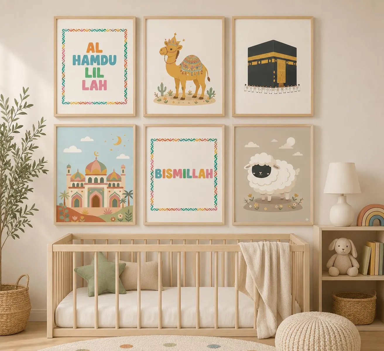Islamic Kids Wall Art Bundle: Bismillah, Kaaba, Mosque Prints (Digital Download) - image 2
