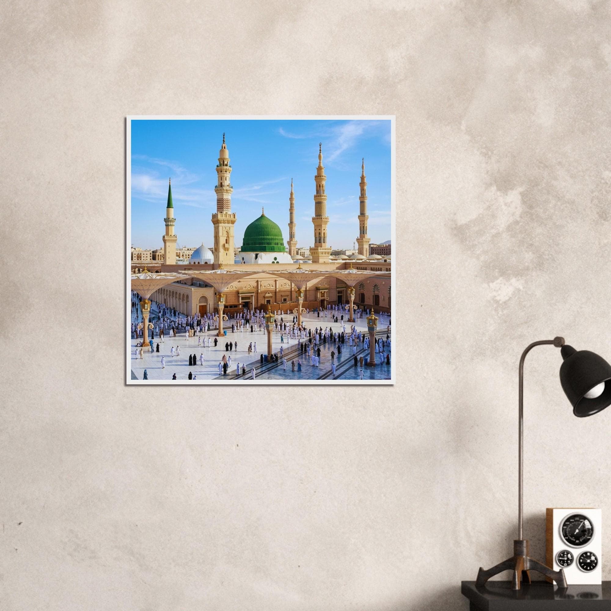 Medina Wall Art Framed Print, Masjid Nabawi Poster, Islamic Decor, Prophet Mosque Artwork, Muslim Home Decoration, Mecca  Eid Gift - image 4