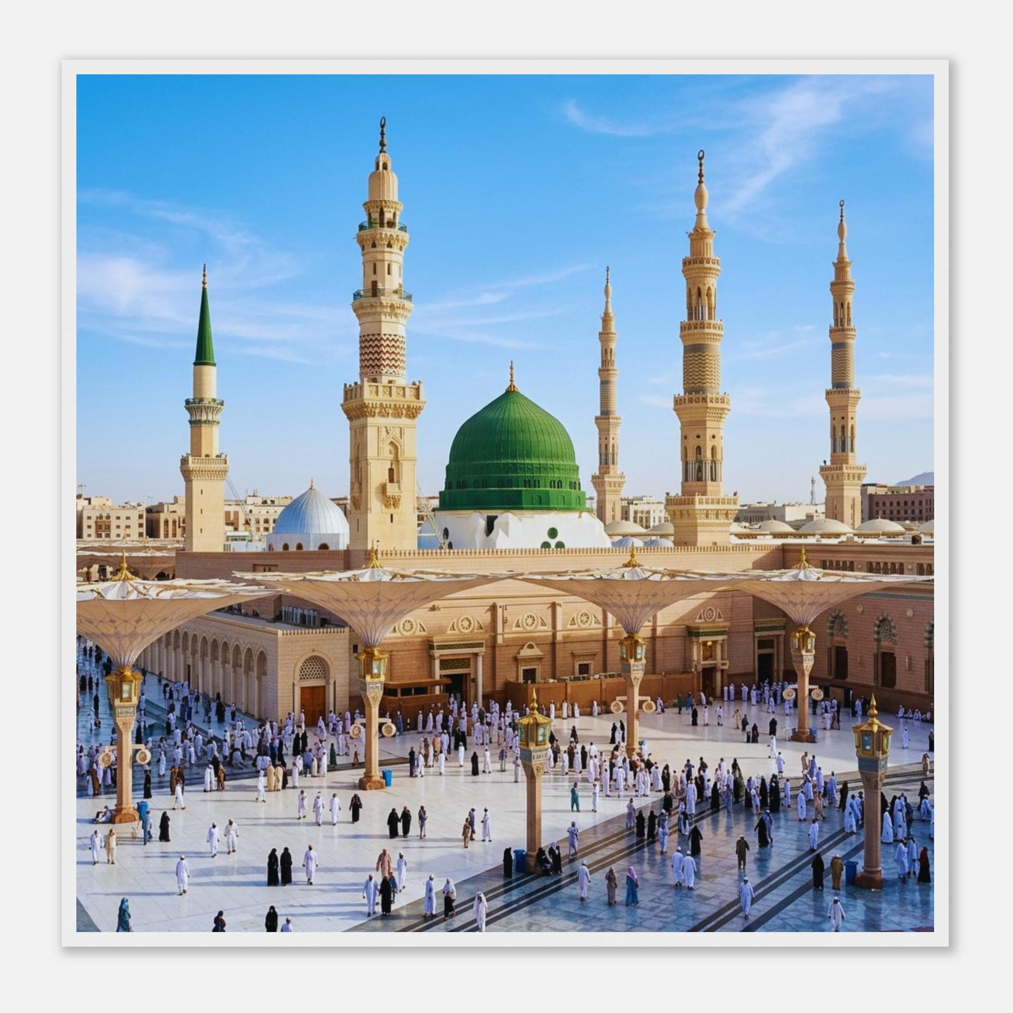 Medina Wall Art Framed Print, Masjid Nabawi Poster, Islamic Decor, Prophet Mosque Artwork, Muslim Home Decoration, Mecca  Eid Gift - image 5