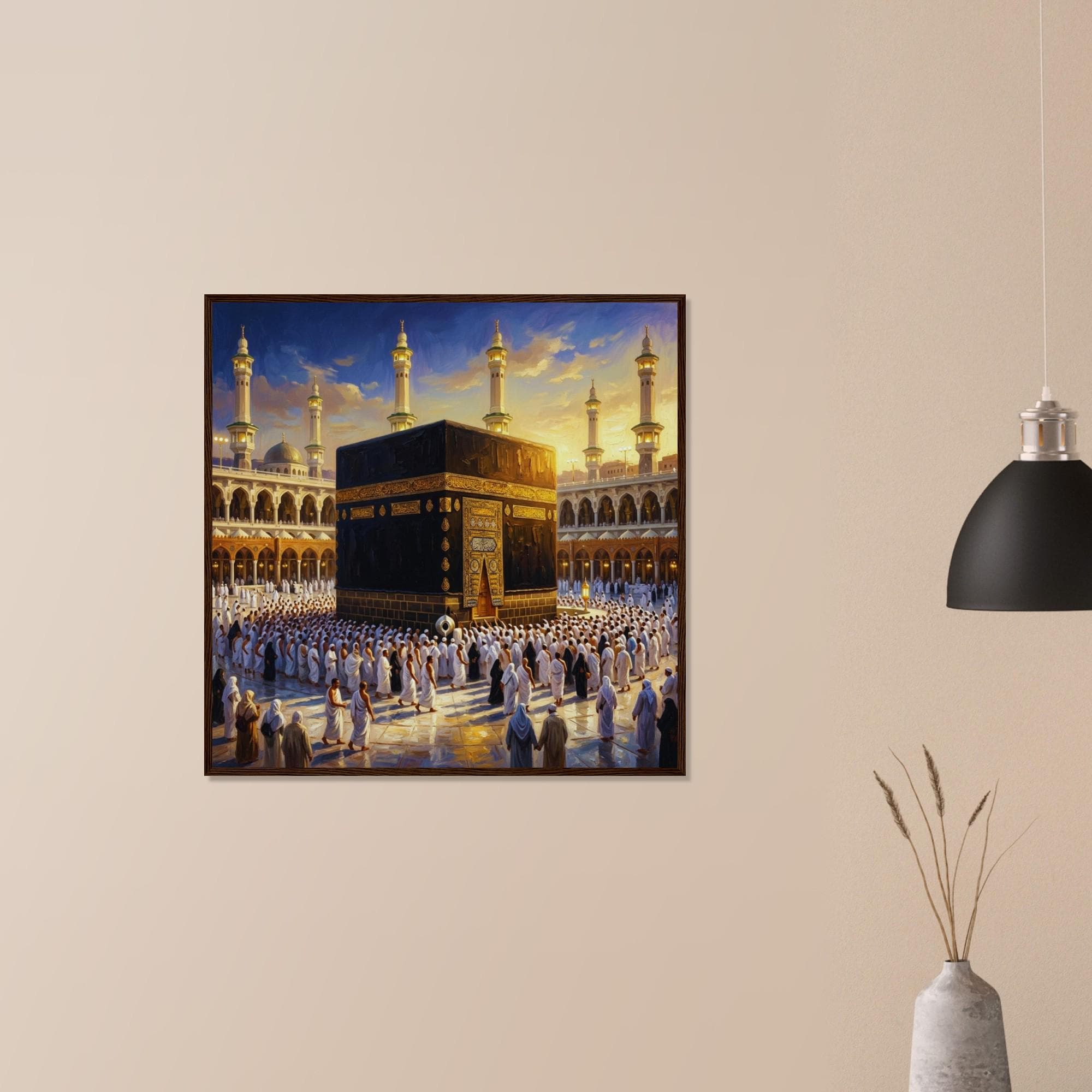 Kaaba Painting Wall Art Framed Print, Mecca Pilgrimage Canvas, Islamic Decoration, Hajj Umrah Artwork, Muslim Home Decor, Spiritual Gift - image 4