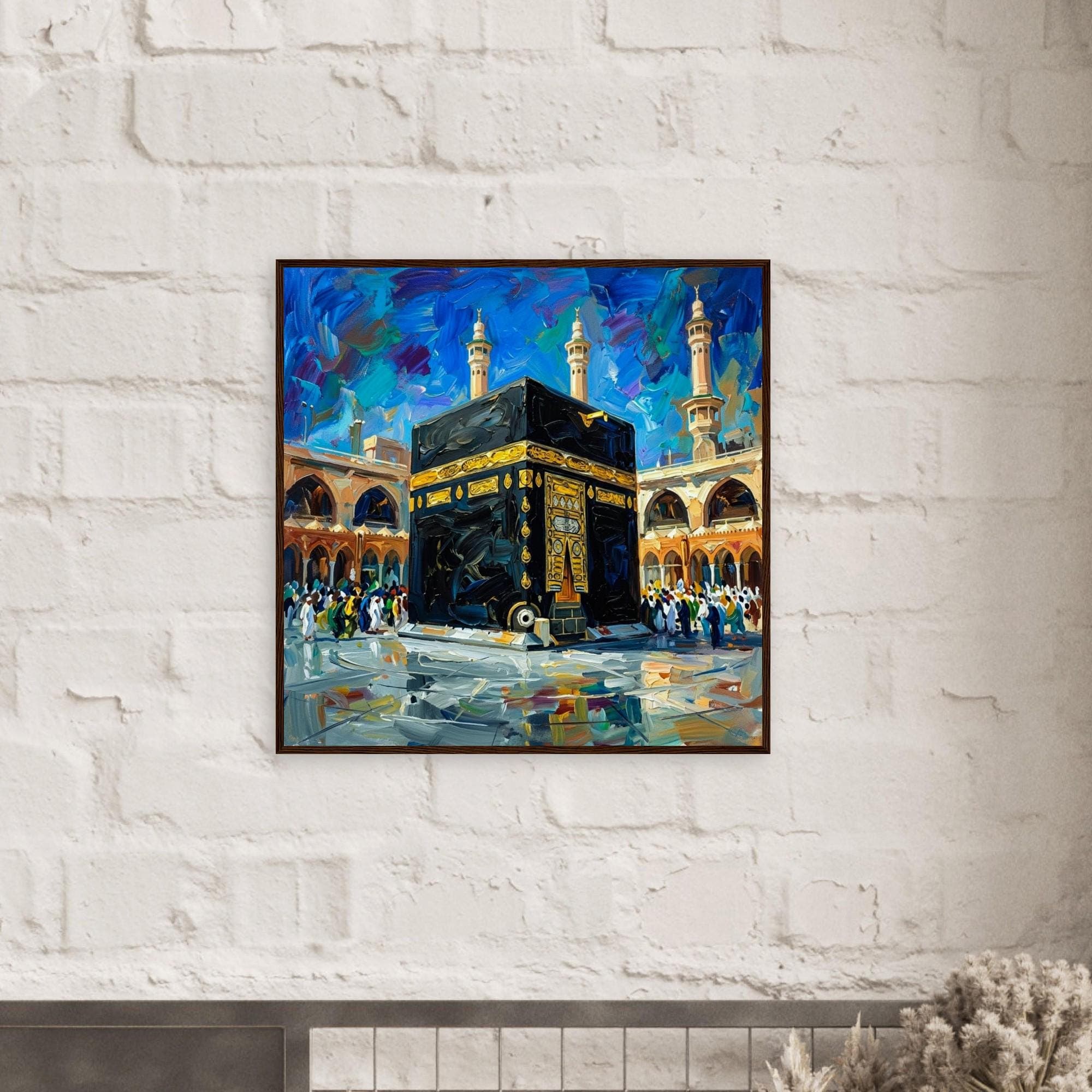 Kaaba Painting Wall Art Framed Print – Mecca Islamic Canvas Style, Abstract Mosque Artwork, Muslim Home Decor, Hajj Umrah Gift - image 5