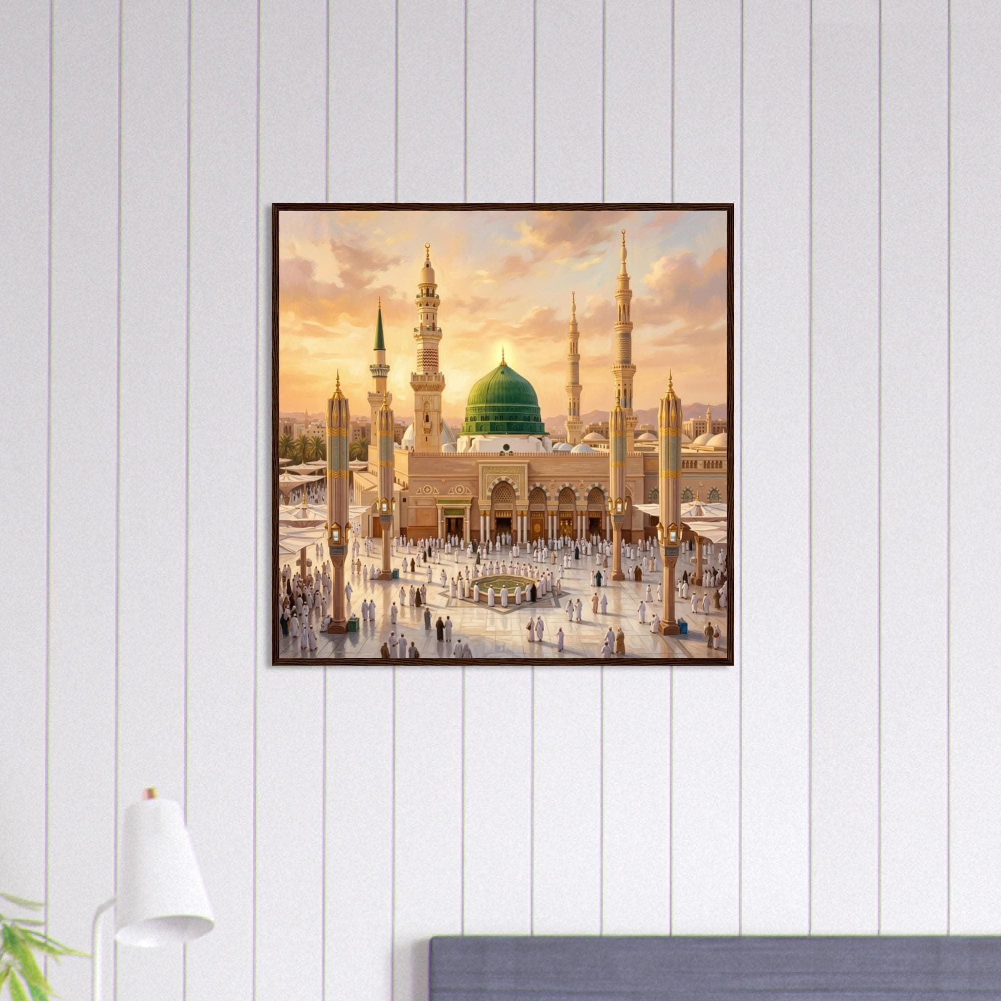 Medina Mosque Framed Poster - Al Masjid An Nabawi Wall Art, Islamic Decoration, Prophet Mosque Print, Muslim Home Gift, Hajj Umrah Souvenir - image 5