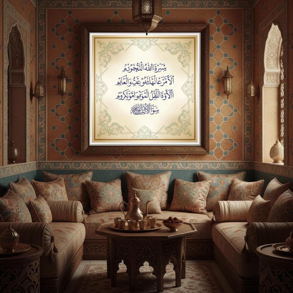 Islamic Calligraphy Wall Art | Framed Quran Verse Poster | Elegant Spiritual Home Decor Gift - image 3