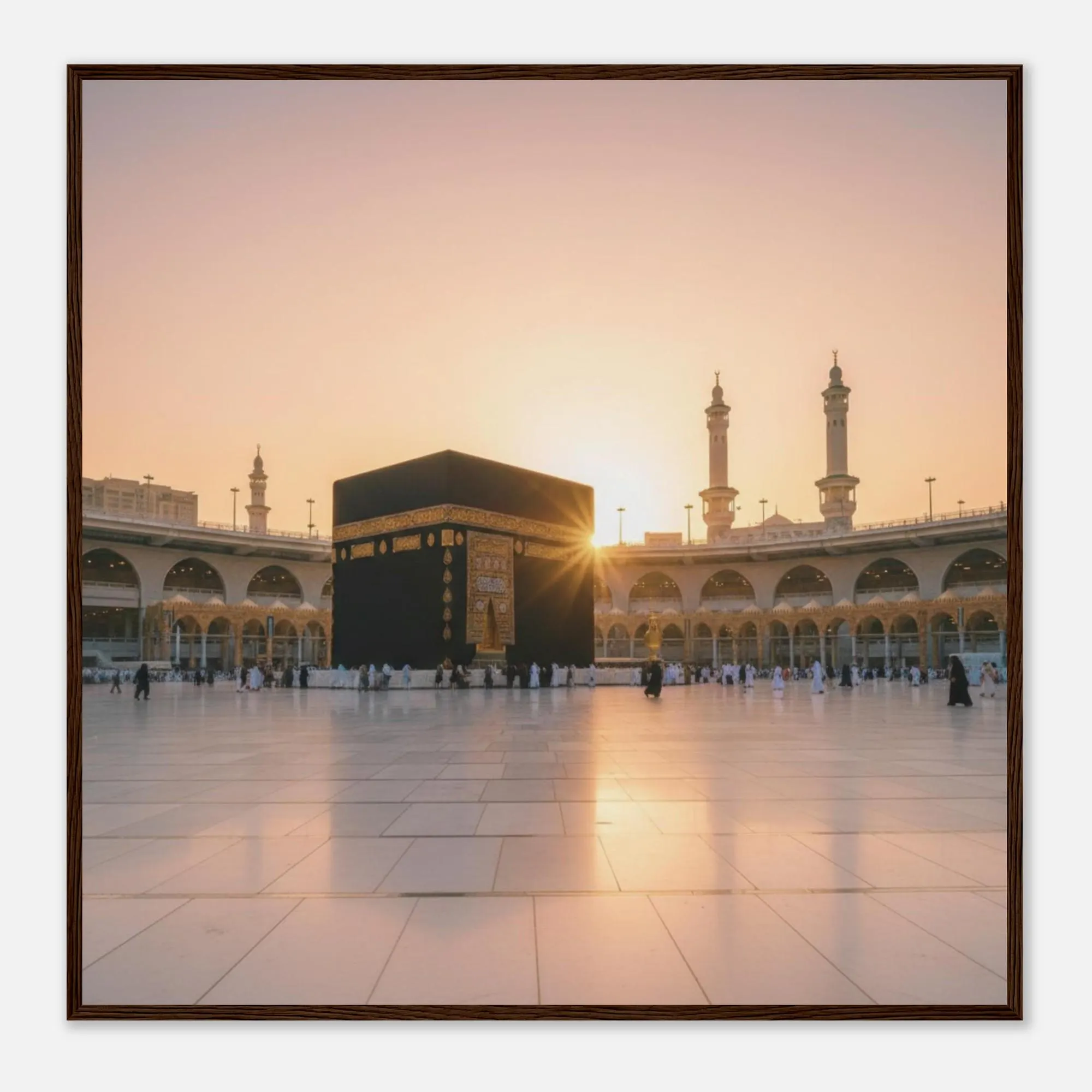 Kaaba Sunrise Framed Wall Art – Masjid al Haram Mecca Print, Islamic Home Decor, Hajj Umrah Gift, Muslim Spiritual Photography - image 5