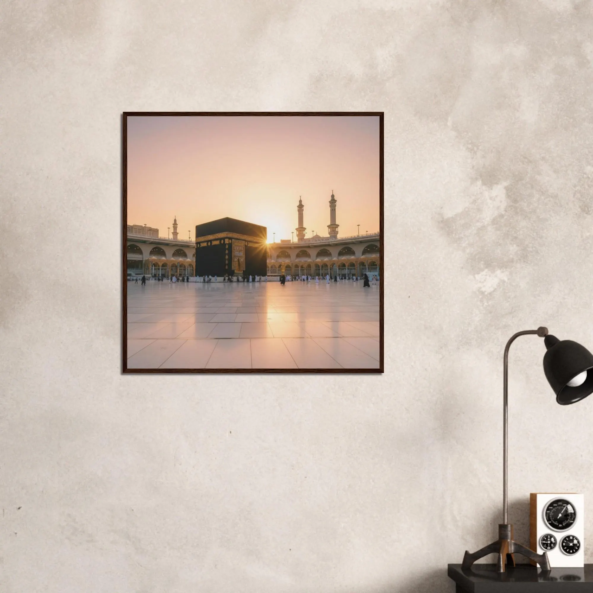 Kaaba Sunrise Framed Wall Art – Masjid al Haram Mecca Print, Islamic Home Decor, Hajj Umrah Gift, Muslim Spiritual Photography - image 2