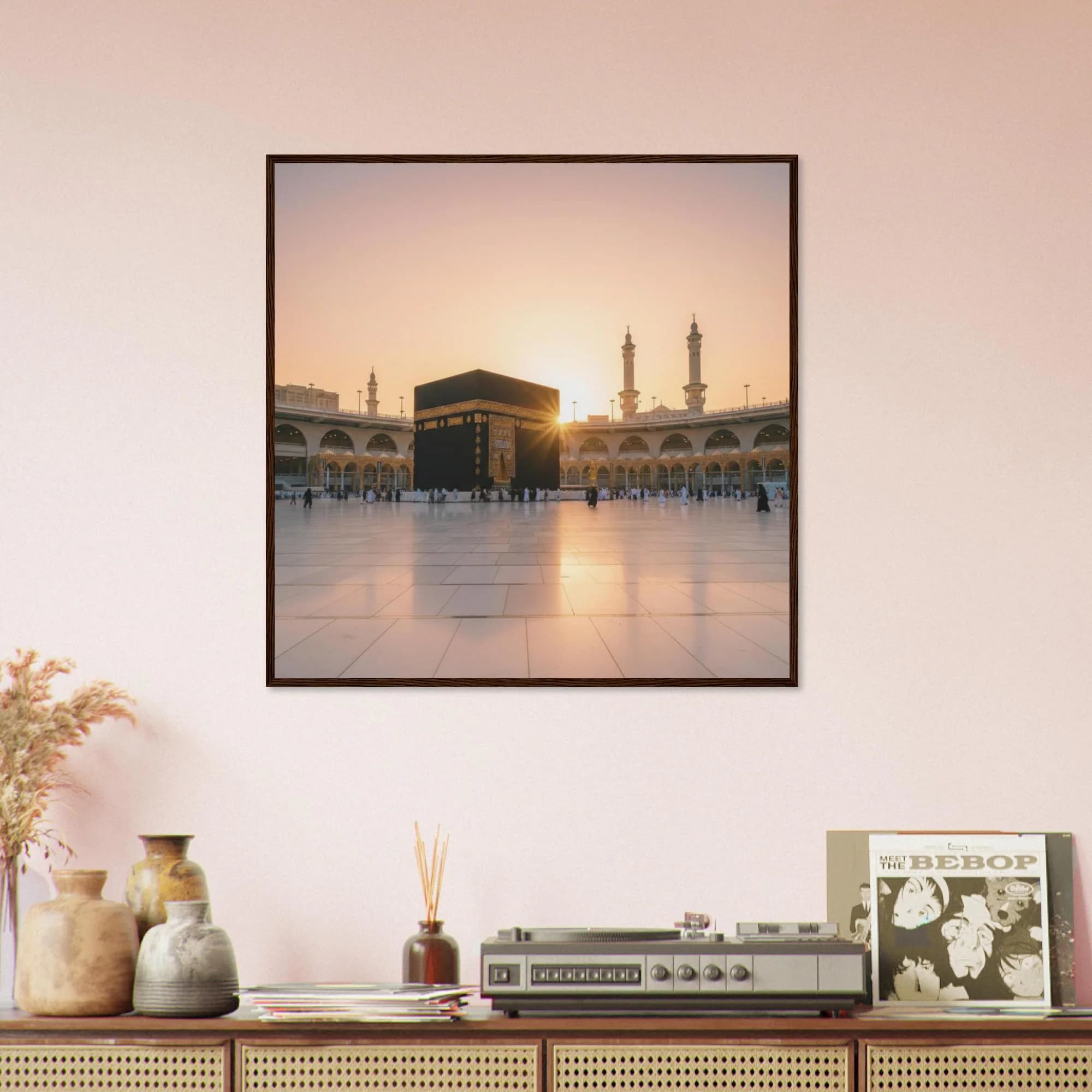 Kaaba Sunrise Framed Wall Art – Masjid al Haram Mecca Print, Islamic Home Decor, Hajj Umrah Gift, Muslim Spiritual Photography - image 4