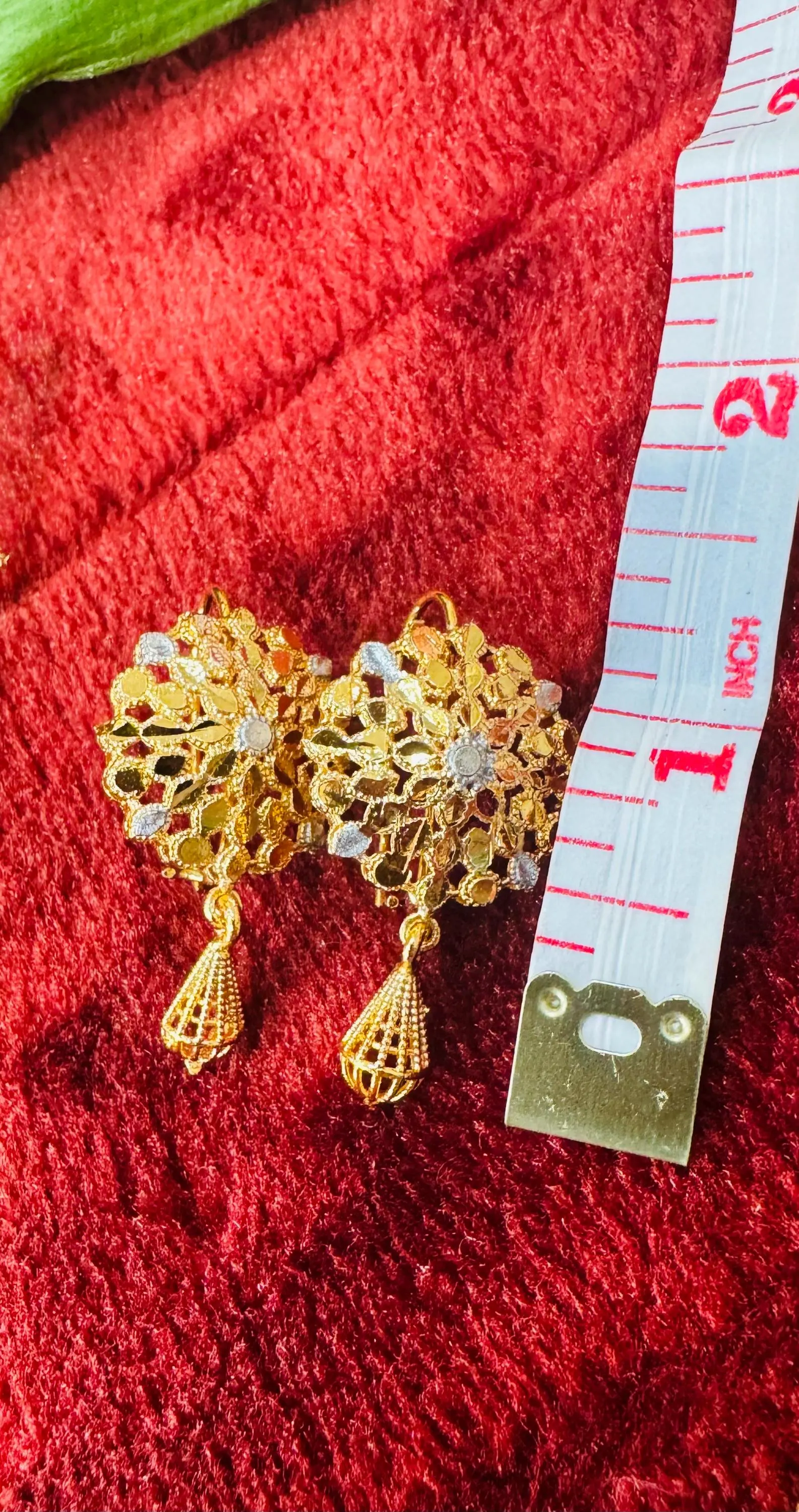 Gold Plated Filigree Necklace and Earring Set: Dainty Statement Bridal Jewelry - image 4