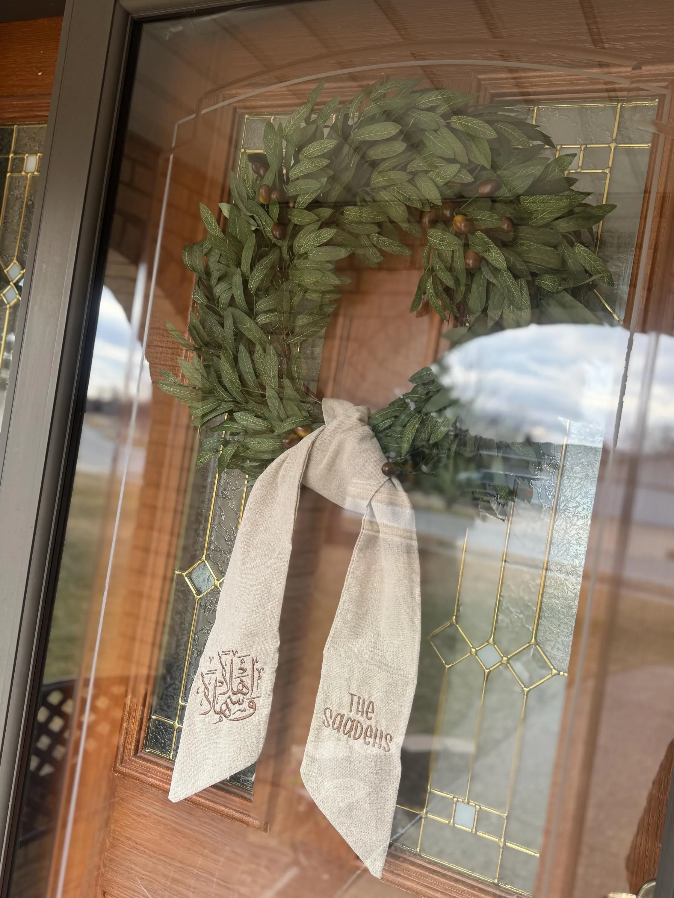 Ahlan wa Sahlan Personalized Wreath Sash | Family Name | Family Monogram | Welcome - image 4