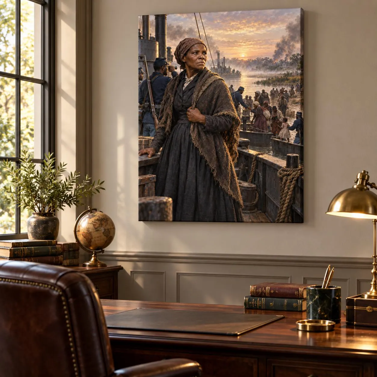 Harriet Tubman Canvas Print, Combahee River Raid, Civil War Black History Art, American Crucible Collection