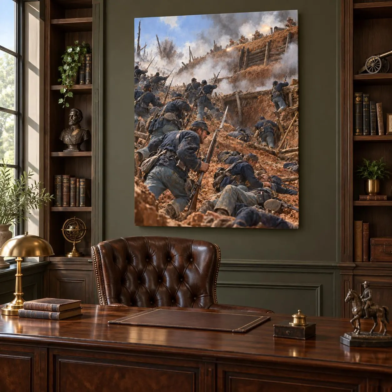 Vicksburg Assault Canvas Wall Art, Civil War Battle Painting, Siege of Vicksburg Decor, American Military History Gift