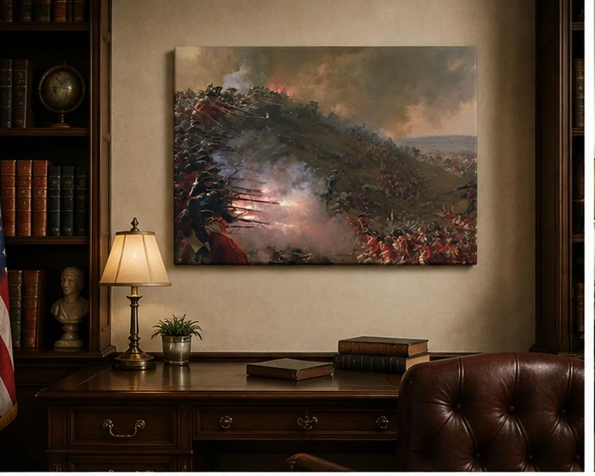Battle of Bunker Hill Canvas Print: Revolutionary War Historical Art (1776-2026)