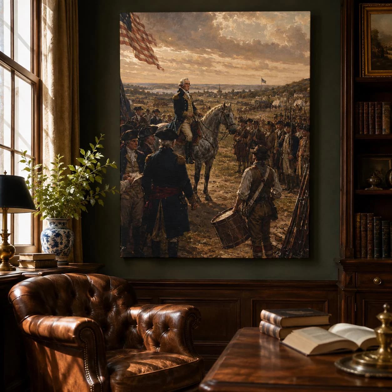 Continental Army Forms Canvas Art | Revolutionary War Decor, George Washington (1776-2026)