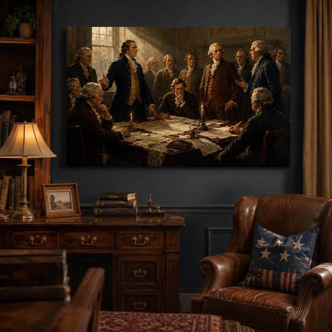 Independence Chosen Canvas Print, Revolutionary War History Art, 1776 to 2026 Collection