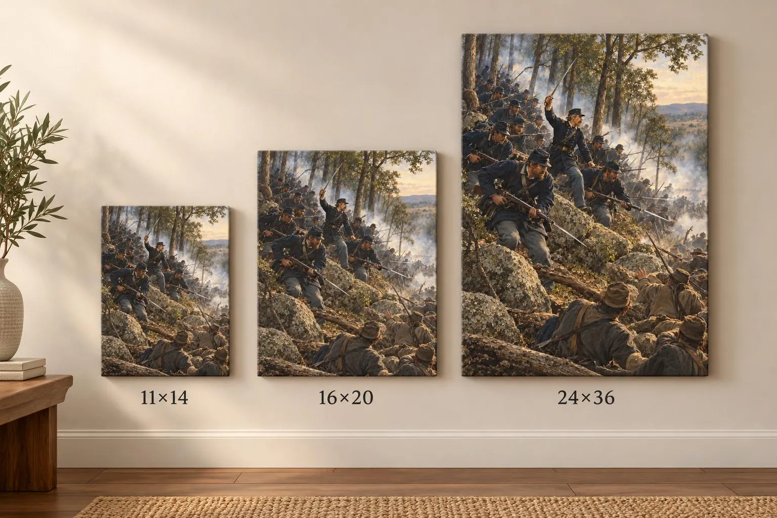 Little Round Top Canvas Wall Art, Gettysburg Civil War Print, Joshua Chamberlain 20th Maine Art, Historic Military Decor - image 3
