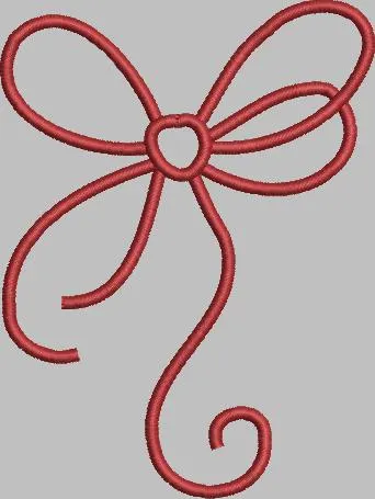 Elegant Satin Stitch Bow Machine Embroidery Design for Luxury Napkins and Table Linens file exp Jef Pes - image 3