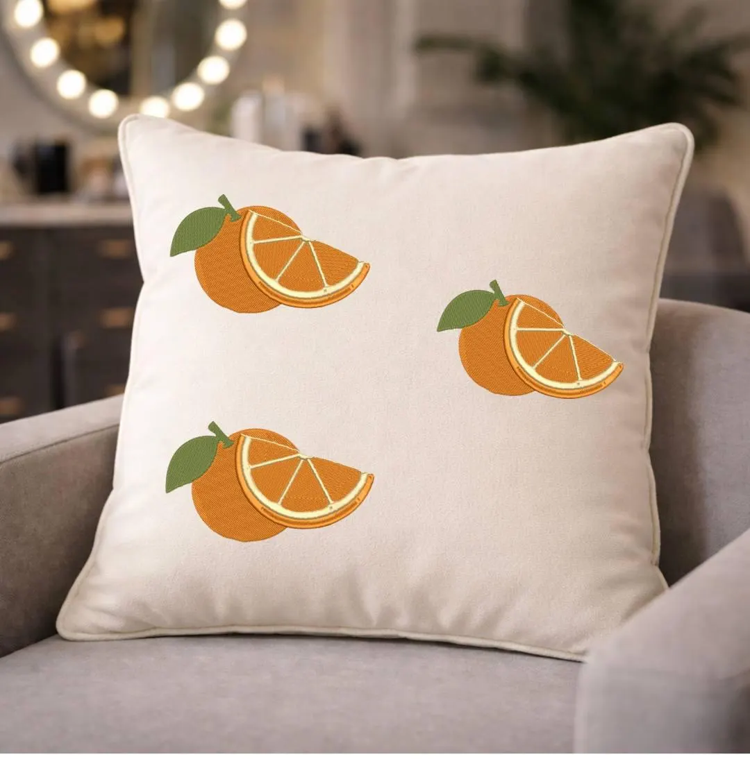 Orange Slice Embroidery Design, Summer Citrus Machine Embroidery File by YOLA - image 5