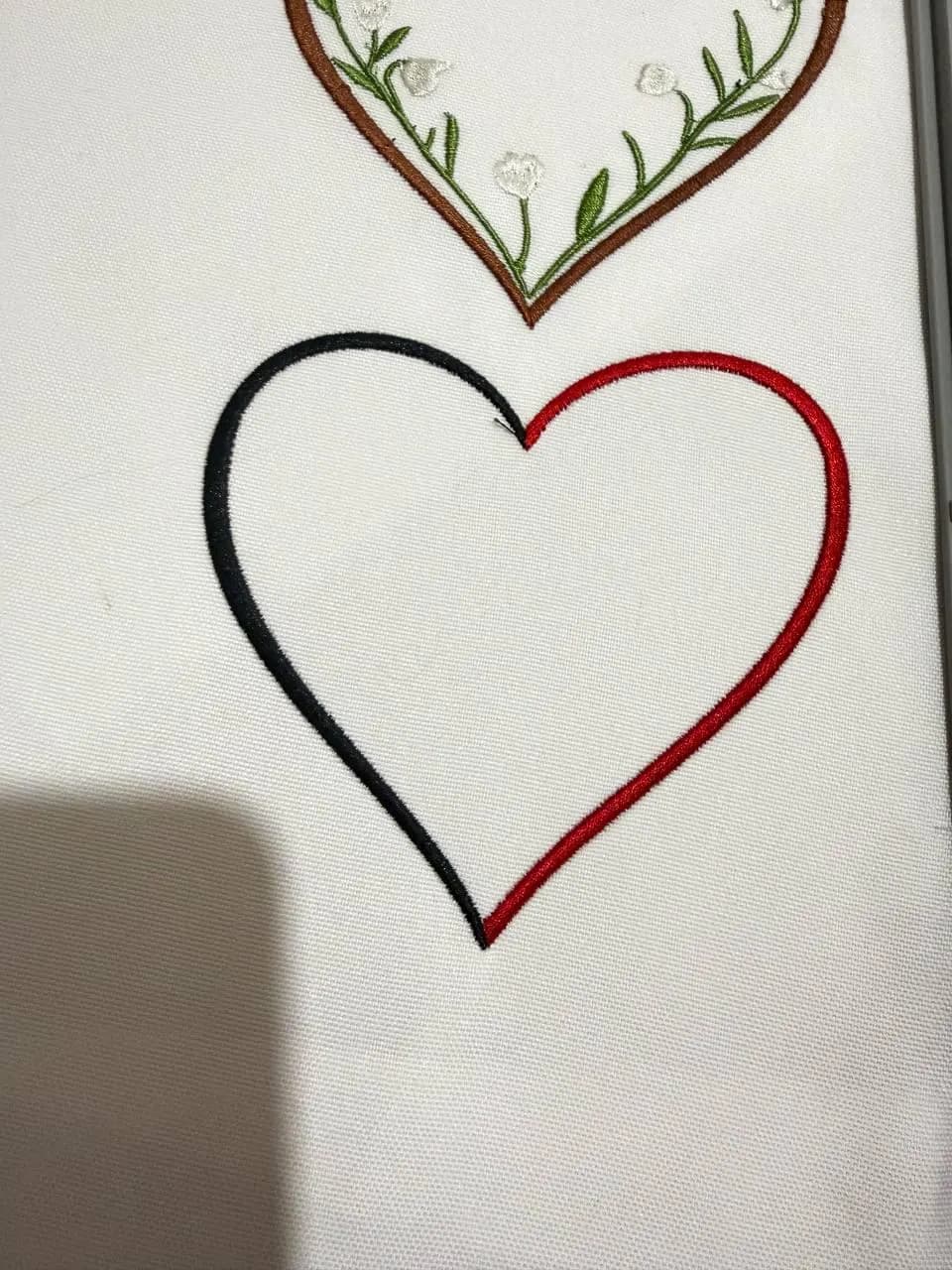 Minimalist Open Heart Machine Embroidery Pattern PES JEF Satin Stitch - image 2