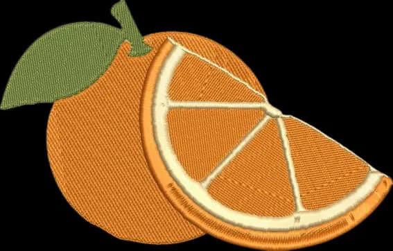 Orange Slice Embroidery Design, Summer Citrus Machine Embroidery File by YOLA - image 2