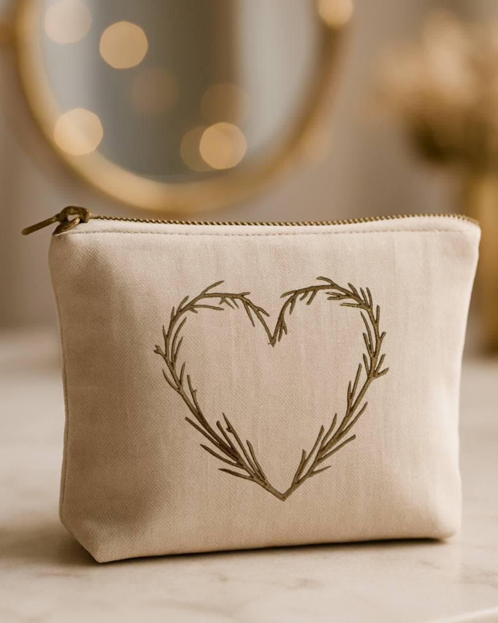 Minimal heart wreath embroidery design, botanical machine file for pillow and home decor - image 5