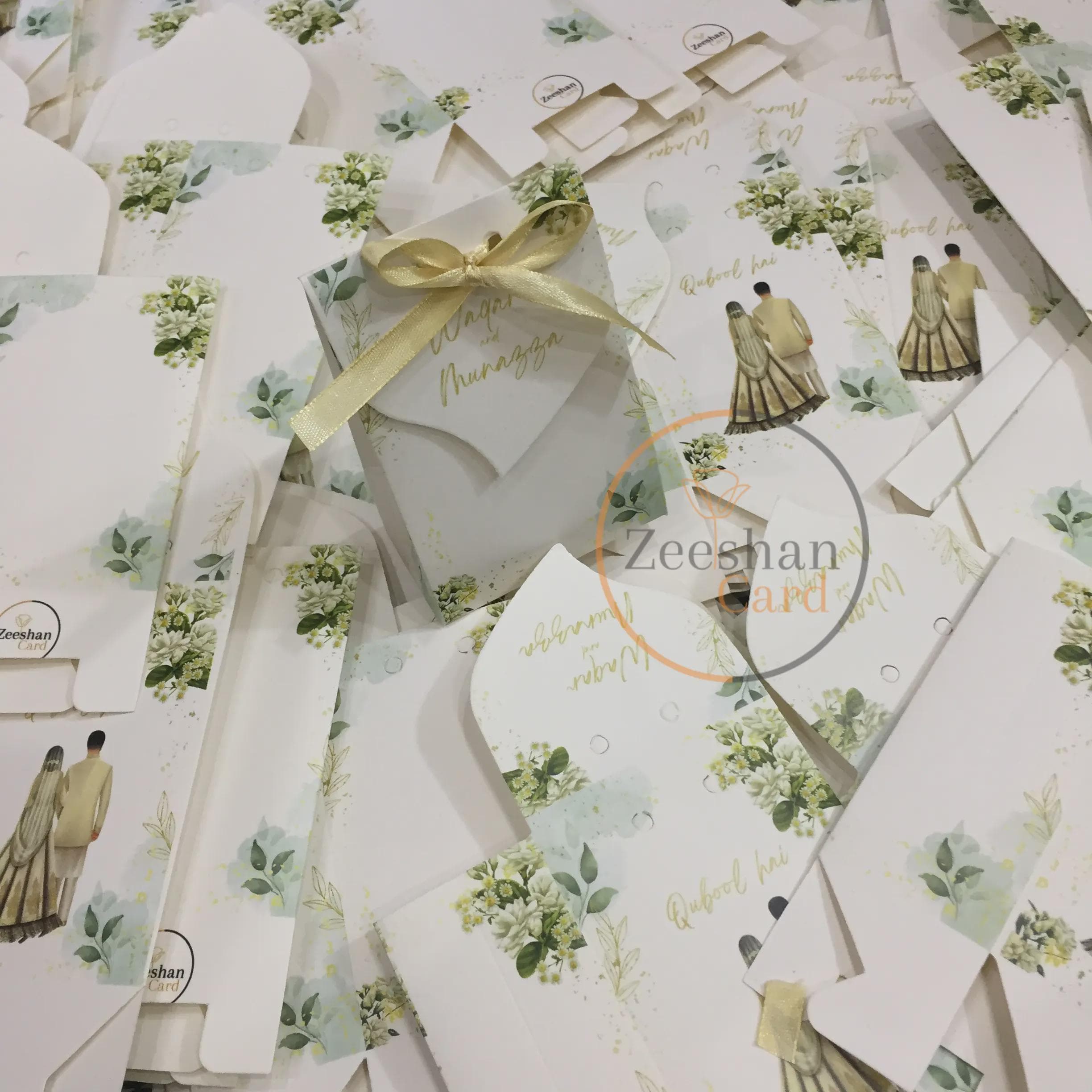 Personalized Nikkah Favor Boxes | Islamic Wedding Bid Box | Floral Design | Golden Ribbon - image 2