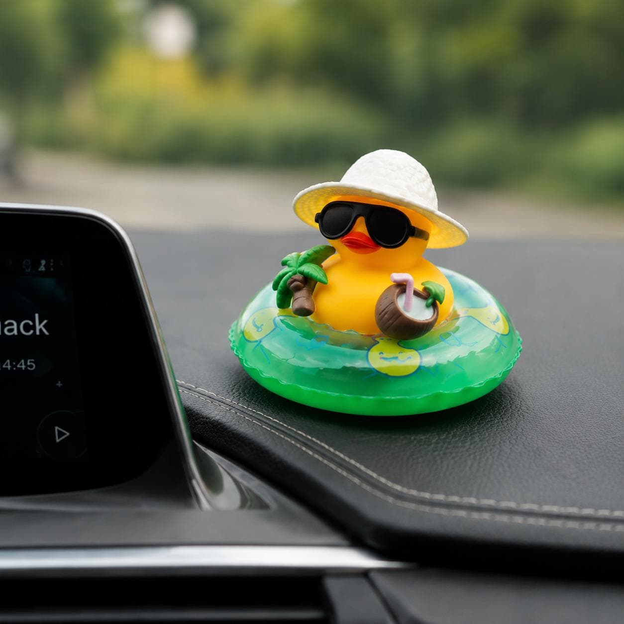 Summer Duck Car Dashboard Ornament, Cute Duck Dashboard Decor, Funny Car Accessory, Car Interior Decoration Gift, kawaii, vacation gift - image 3