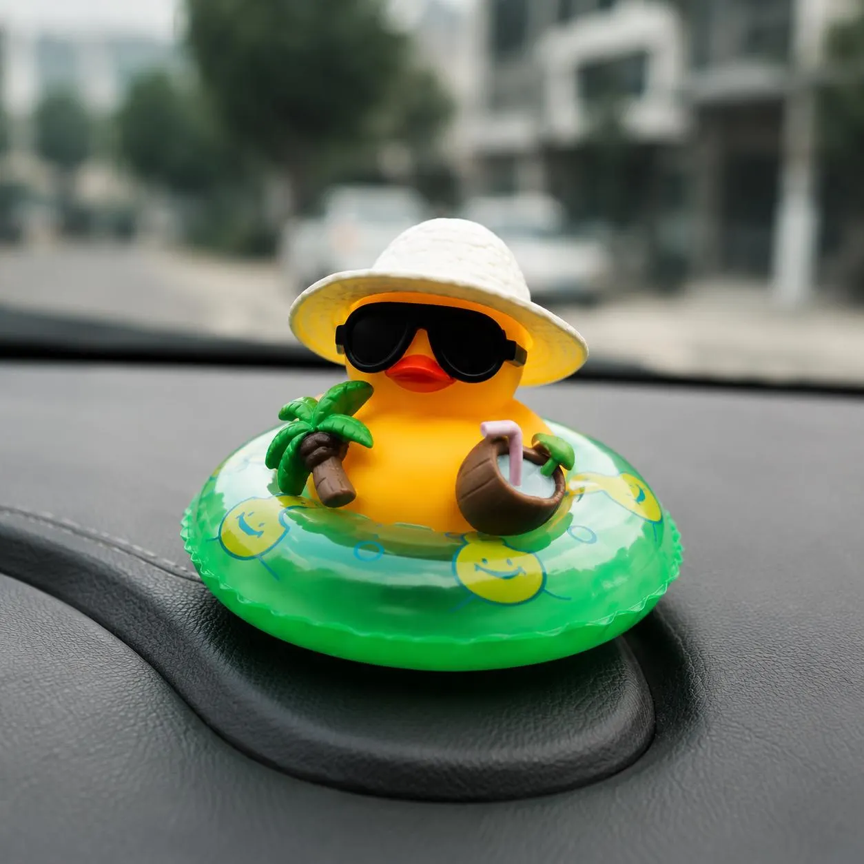 Summer Duck Car Dashboard Ornament, Cute Duck Dashboard Decor, Funny Car Accessory, Car Interior Decoration Gift, kawaii, vacation gift - image 4