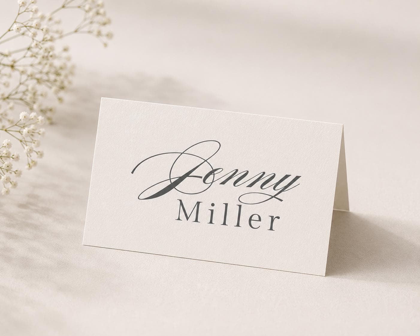 Editable Wedding Place Card Template, Minimalist Name Card (Digital Download) - image 5