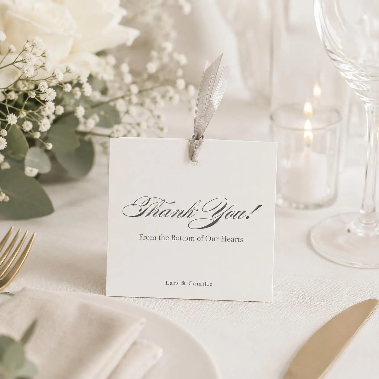 Editable Wedding Thank You Tag, Minimalist Square Favor Tag, Printable Card (Digital Download) - image 5