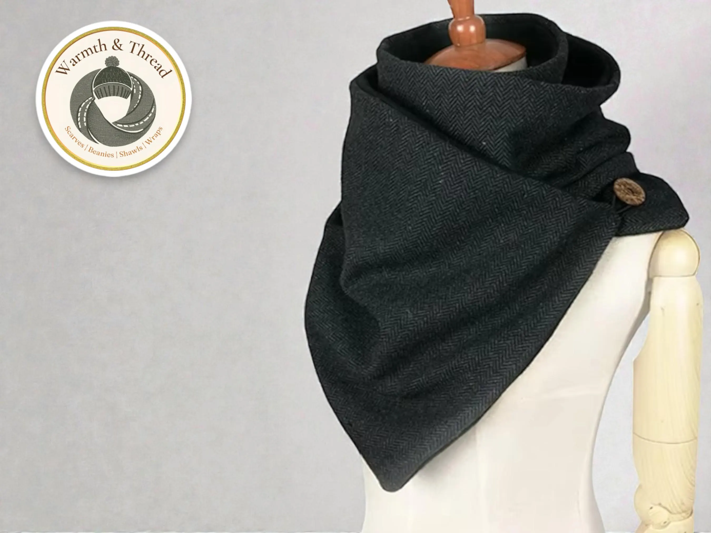 Handmade Cotton Cowl Scarf | Unisex Winter Neck Warmer