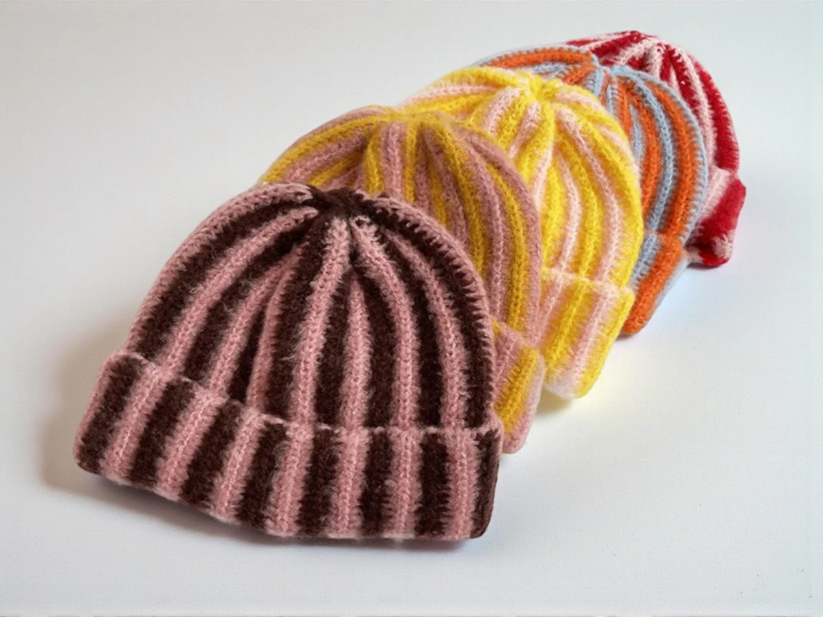 Handmade Striped Crochet Beanie | Two-Tone Winter Hat - image 5