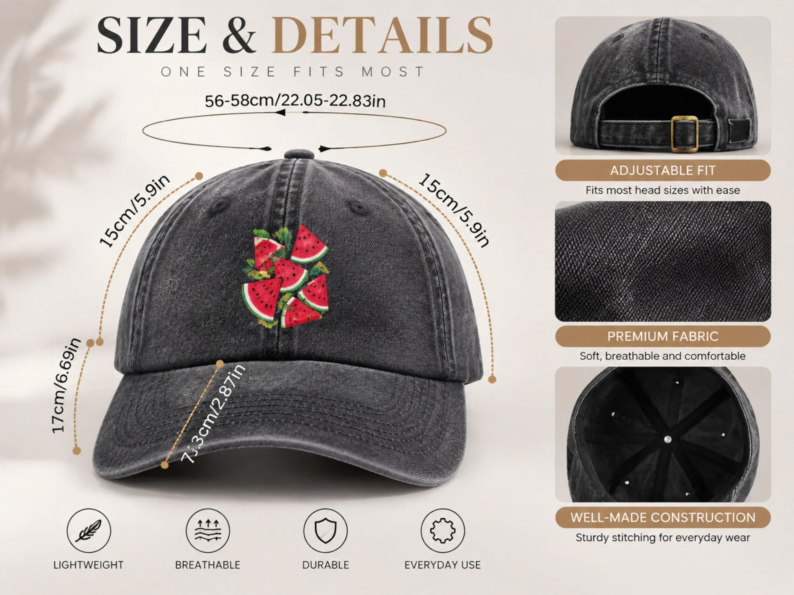 Watermelon Graphic Baseball Cap | Fruit Streetwear Accessory (Adjustable) - image 4