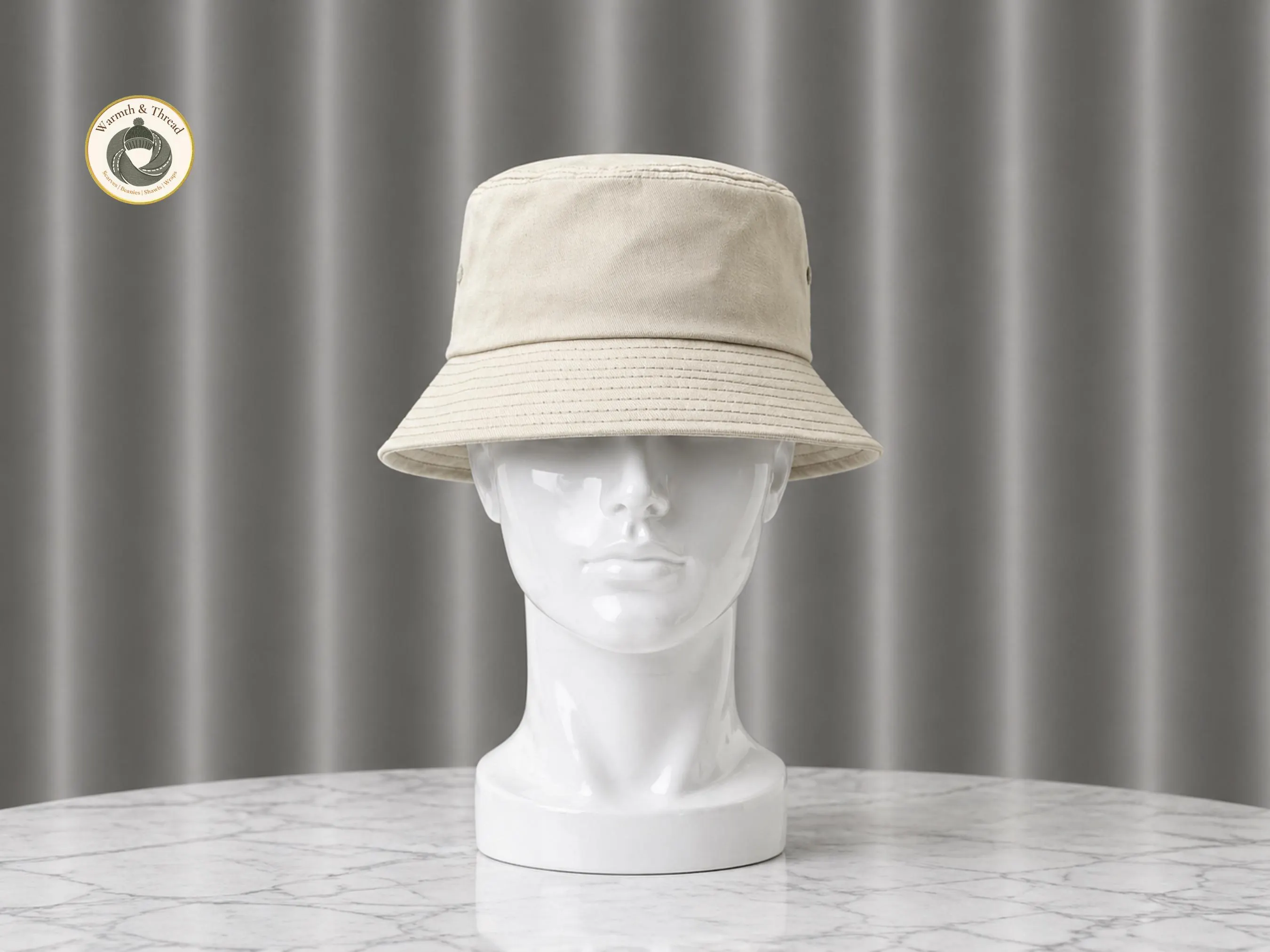 Large Cotton Bucket Hat | Adjustable Chin Strap, Summer Outdoor Wear, Big Head Fit Style