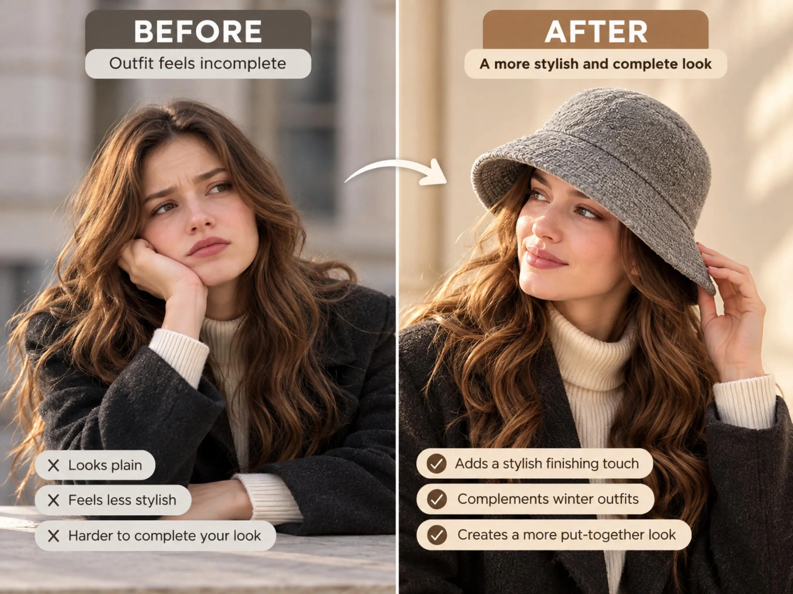 Winter Bucket Hat | Fisherman Cap | Retro Style Winter Headwear | Cozy Cold Weather Accessory - image 5