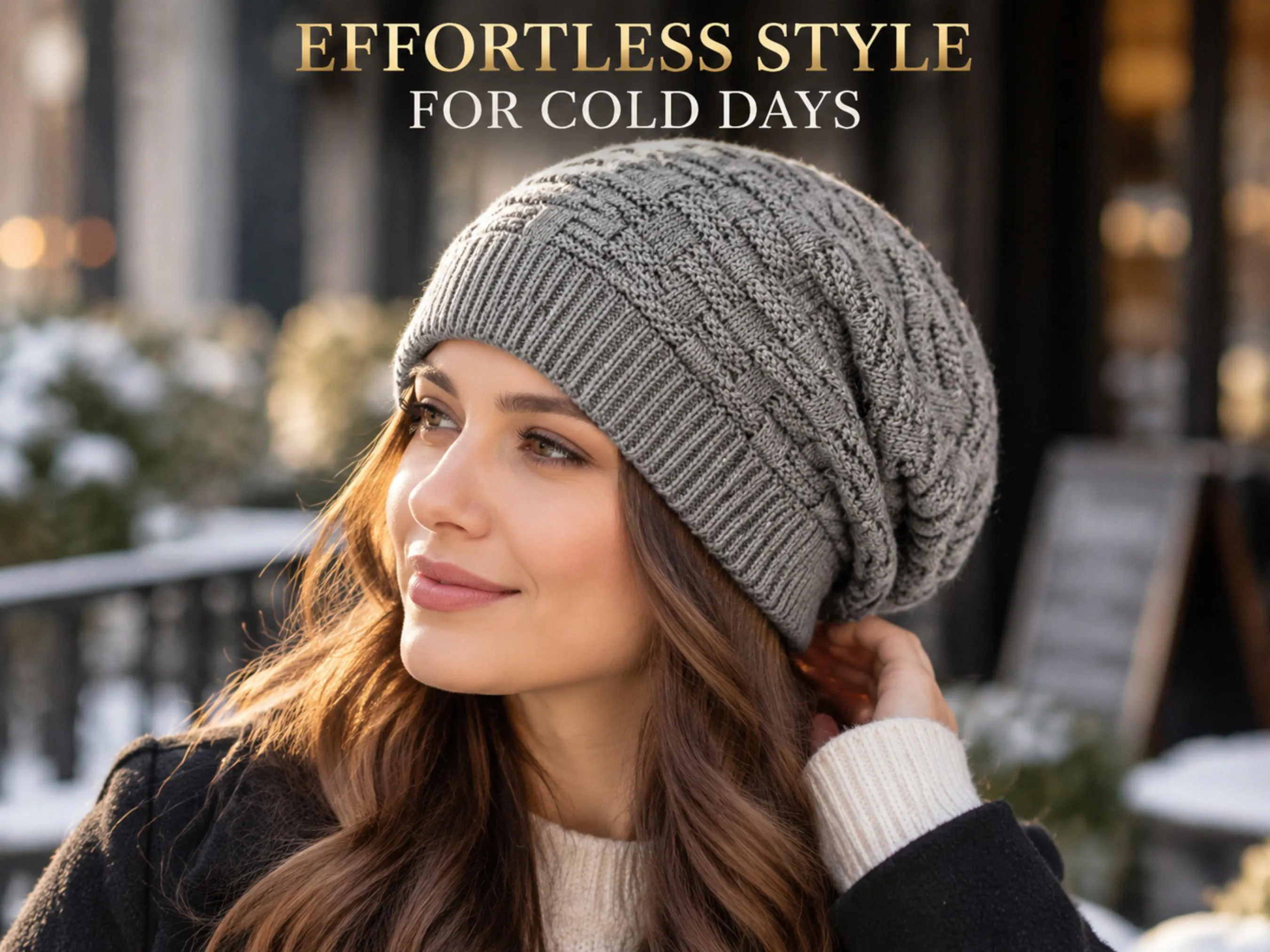 Slouchy Knit Beanie Hat | Relaxed Fit, Soft Texture, Unisex Winter Accessory