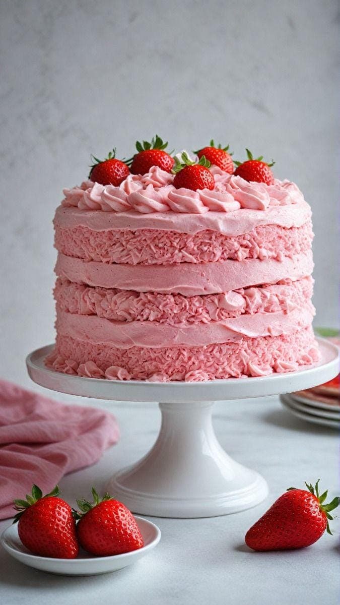 Strawberry Love Cake Labels | Birthday & Wedding Party Printable | Dessert Table Decor